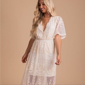 Bella Ella light my fire dress - L cream